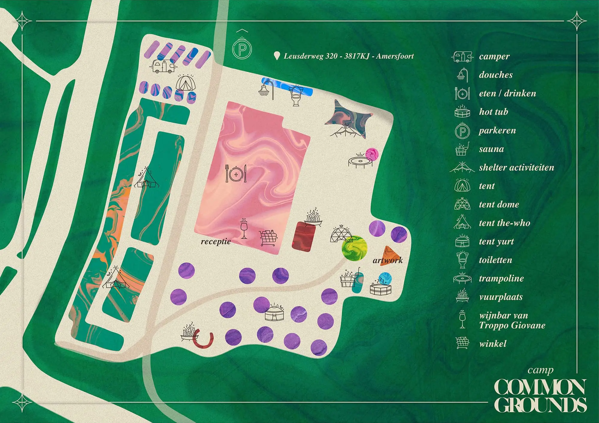 Plattegrond Camp Common Grounds